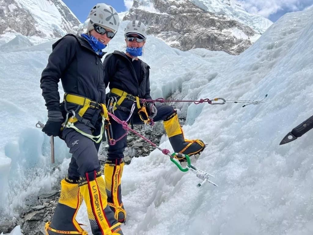 Gabby and her mother in the Himalayas.